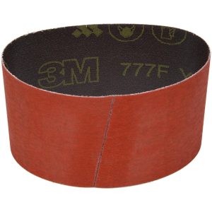 3M Abrasive Belt: 3-1/2" Wide, 15-1/2" Long, 120 Grit, Ceramic 7000118390