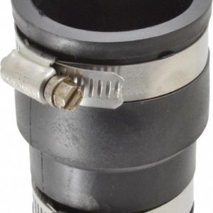 FERNCO 1-1/2 x 1-1/4" PVC Flexible Pipe Coupling with Clamp 1056-150/125