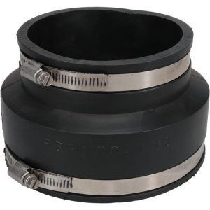 FERNCO 5 x 4" PVC Flexible Pipe Coupling with Clamp 1056-54