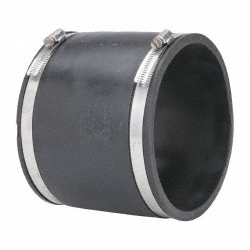 FERNCO 6" PVC Flexible Pipe Coupling with Clamp 1056-66