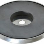 MAG-MATE 95 Lb Max Pull Force, 1/2" Overall Height, 4.9" Diam, Ceramic Cup Magnet MX5000