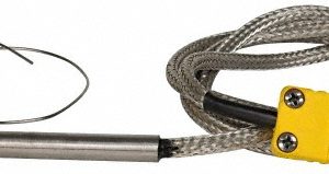 THERMO ELECTRIC Thermocouple Probe: Type K, Flexible Probe, Grounded, Mini Connector SF050-221