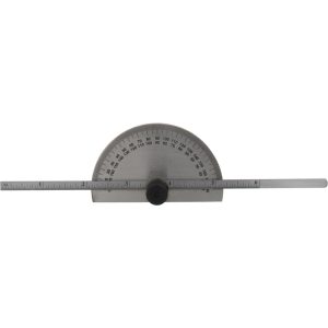 VALUE COLLECTION 0 to 6 Inch Rule Measurement Range, 0 to 180&deg; Angle Measurement Range, Half Round Head Stainless Steel (Rule); Steel (Head) Protractor and Depth Gage PDG/6