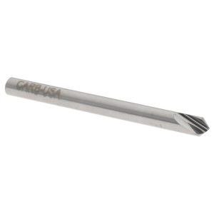 HERTEL Countersink: 1/8" Head Dia, 100.00 deg Included Angle, 1 Flute, Solid Carbide, Right Hand Cut 331-001080