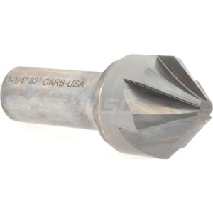 HERTEL Countersink: 1-1/4" Head Dia, 82.00 deg Included Angle, 6 Flute, Solid Carbide, Right Hand Cut 336-011060