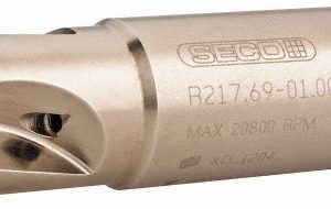 SECO 1" Cut Diam, 0.433" Max Depth, 1" Shank Diam, Weldon Shank, 4" OAL, Indexable Square-Shoulder End Mill 02688954