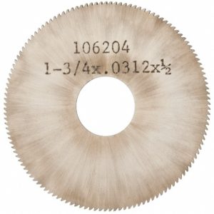 VALUE COLLECTION Jeweler's Saw: 1-3/4" Dia, 0.031" Thick, 1/2" Arbor Hole, 130 Teeth, Solid Carbide X3A0312130