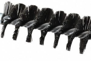SCHAEFER BRUSH Double Stem/Single Spiral Flue Brush: 1-1/2" Dia, 7-1/2" OAL 43214