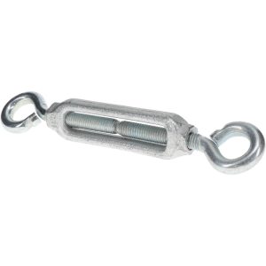 CHICAGO HARDWARE & FIXTURE 144 Lb Load Limit, 3/8" Thread Dia, 2-7/8" Take Up, Malleable Iron Eye & Eye Turnbuckle 05143-9