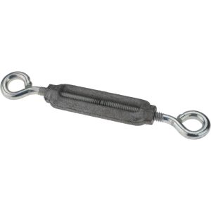CHICAGO HARDWARE & FIXTURE 74 Lb Load Limit, 1/4" Thread Dia, 2-1/4" Take Up, Aluminum Eye & Eye Turnbuckle 05114-9