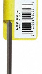 BONDHUS Hex Key: 1/4", Ball End, L-Handle, Short Arm 16512