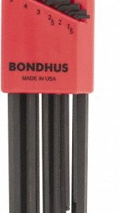 BONDHUS 9 Piece L-Key Ball End Hex Key Set 16599