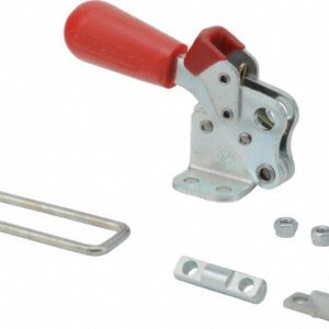 DE-STA-CO Pull-Action Latch Clamp: Vertical, 495 lb, J-Hook, Flanged Base 324-R