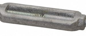 CHICAGO HARDWARE & FIXTURE 68 Lb Load Limit, 1/4" Thread Dia, 2-1/4" Take Up, Aluminum Hook & Hook Turnbuckle 05314-3