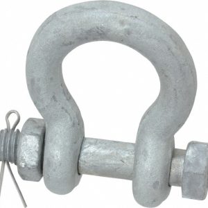 CHICAGO HARDWARE & FIXTURE Anchor Shackle: Bolt Pin, 3000 Working Load Limit 20625-9