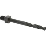 HERTEL Threaded Shank Drill Bit: 3/16" Dia, 135 &deg; Point, 1/4-28 Shank, Cobalt 953CO3/16LS-209