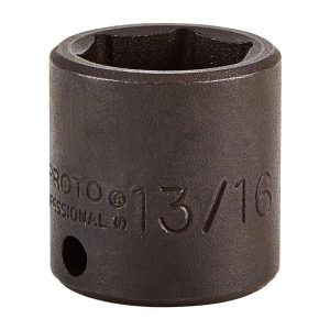 PROTO Impact Socket: 3/8" Drive, 13/16" Socket, Hex Drive J7226H