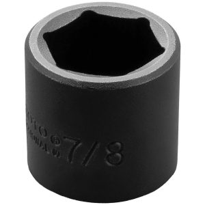 PROTO Impact Socket: 3/8" Drive, 7/8" Socket, Hex Drive J7228H
