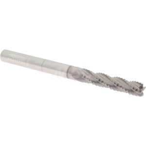 ACCUPRO Roughing End Mill: 1/4" Dia, 4 Flutes, Single End, Solid Carbide 2500215