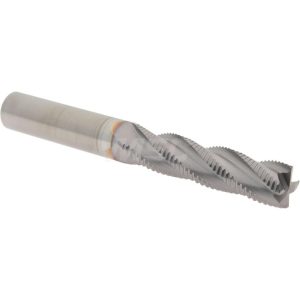 ACCUPRO Roughing End Mill: 1/2" Dia, 4 Flutes, Single End, Solid Carbide 2500071