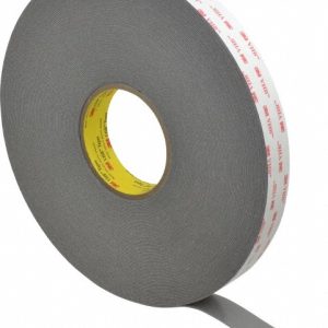 3M Gray Double-Sided Acrylic Foam Tape: 1" Wide, 36 yd Long, 45 mil Thick, Acrylic Adhesive 7000048598
