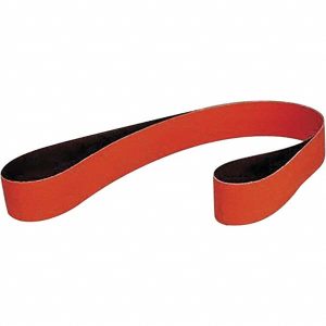 3M Abrasive Belt: 1" Wide, 42" OAL, 40 Grit, Ceramic Aluminum Oxide 7010359755