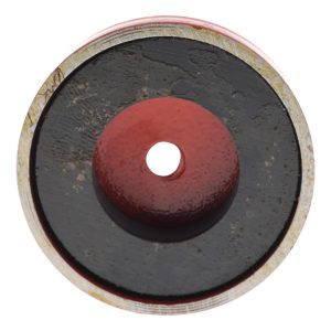 VALUE COLLECTION 10-24 Tap, 5.5 kg Average Pull Force, 1-3/8" Diam, 5/16" High, Ceramic Pot Magnet MP0626