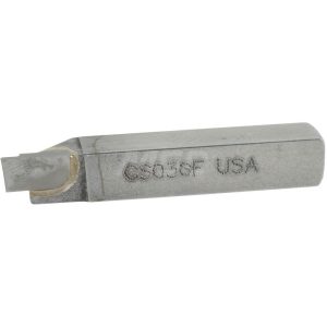 ACCUPRO Single Point Tool Bit: 3/8'' Shank Width, 3/8'' Shank Height, Micrograin Solid Carbide Tipped, Neutral, GS, Cut-Off & Grooving ACC-GS038F
