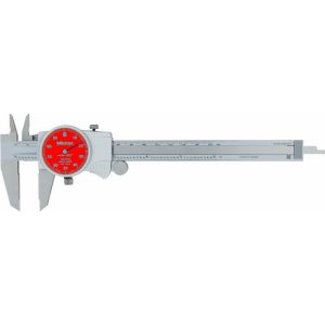 MITUTOYO Dial Caliper: 6", 0.001000" Graduation, 0.1" per Revolution, 0.0010" Accuracy, Stainless Steel Jaws 505-742-54J