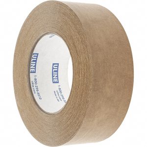 ULINE Packing Tape: 2" Wide, Tan, Rubber Adhesive S-909