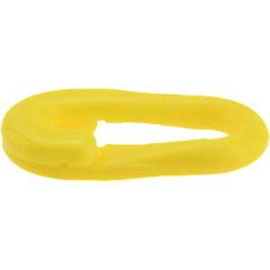 PRO-SAFE Pedestrian Barrier Connecting C-Link: Plastic, Yellow, Use with Plastic Chain CLINK-YLW-25B
