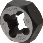 CLE-LINE Hex Rethreading Die: 3/8-24, Right Hand, Carbon Steel C65607