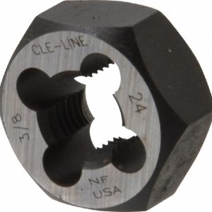 CLE-LINE Hex Rethreading Die: 3/8-24, Right Hand, Carbon Steel C65607
