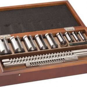 VALUE COLLECTION 18 Piece, 1/8 to 3/8" Keyway Width, Style B & C Keyway Broach Set 1395-0718