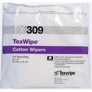 TEXWIPE Dry Cotton Cleanroom Wipers, Non-Sterile TX309