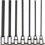 PROTO Hex Bit Socket Set: 3/8" Drive, 7 Pc, 1/8 to 3/8" Hex J4990-7XL