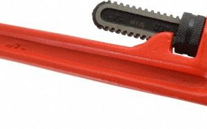 PROTO Straight Pipe Wrench: 14" OAL, Steel J814HD