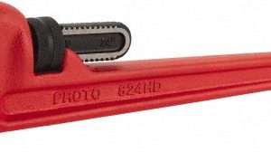 PROTO Straight Pipe Wrench: 24" OAL, Steel J824HD