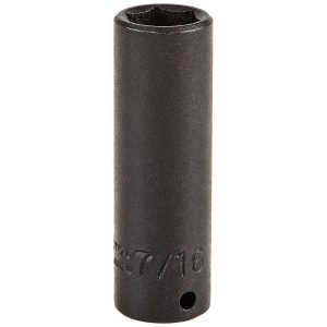 PROTO Impact Socket: 1/4" Drive, 7/16" Socket, Hex Drive J6514H