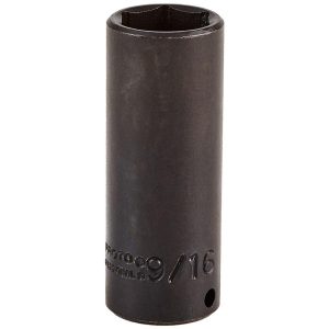 PROTO Impact Socket: 1/4" Drive, 9/16" Socket, Hex Drive J6518H