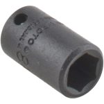 PROTO Impact Socket: 1/4" Drive, 8mm Socket, Hex Drive J6908M