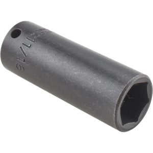PROTO Impact Socket: 3/8" Drive, 11/16" Socket, Hex Drive J7722H