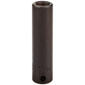 PROTO Impact Socket: 3/8" Drive, 12mm Socket, Hex Drive J7012M