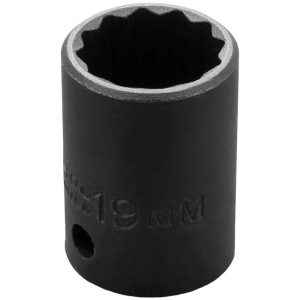 PROTO Impact Socket: 1/2" Drive, 19mm Socket J7419MT