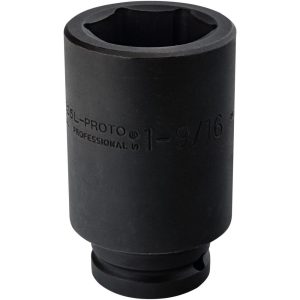 PROTO Impact Socket: 3/4" Drive, 1-9/16" Socket, Hex Drive J07525L