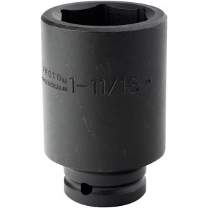 PROTO Impact Socket: 3/4" Drive, 1-11/16" Socket, Hex Drive J07527L