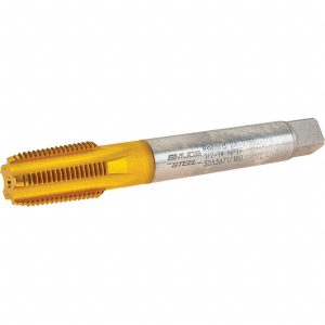 EMUGE Standard Pipe Tap: 1/2-14, NPTF, Modified Bottoming, 5 Flutes, Cobalt, TiN Finish CW181400.5786