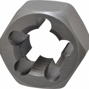 IRWIN Hex Rethreading Die: 1-14, 1" Thick, Right Hand, Carbon Steel 7267