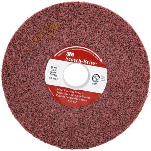 3M Deburring Wheel: 6" Dia, 1/2" Face Width, 1" Hole, Density 5, Aluminum Oxide 7010329043