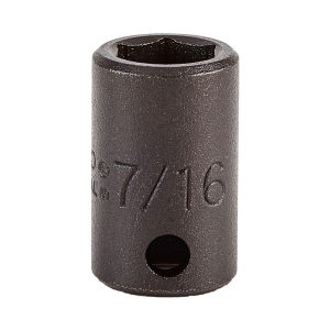 PROTO Impact Socket: 3/8" Drive, 7/16" Socket, Hex Drive J7214H